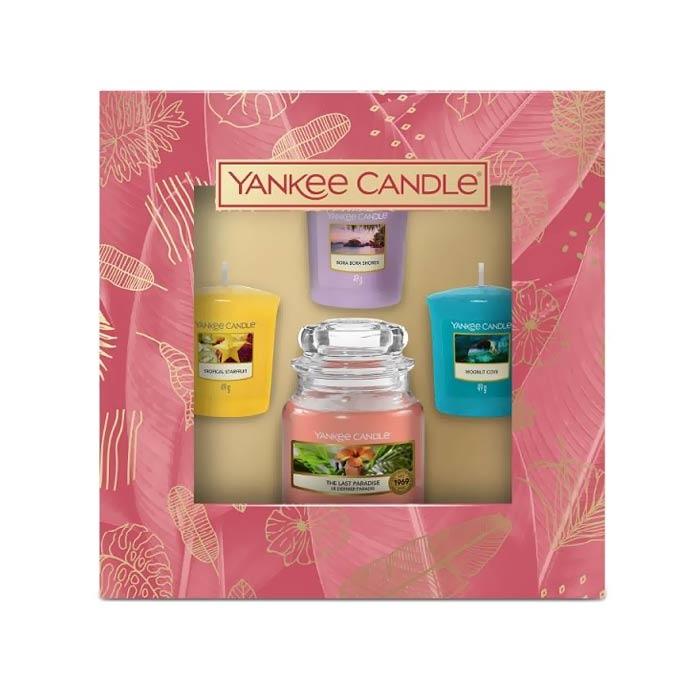 Yankee Candle - Coffret 1 Petite Jarre & 3 Bougies Votives - Jardiland